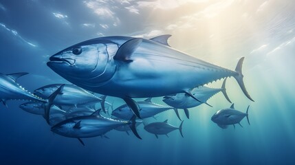 Fototapeta premium Ozeanwanderer: Thunfischherden auf Reisen