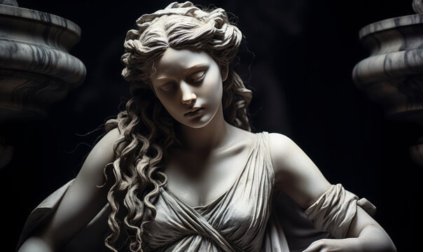 Goddess of the Night: Renaissance Marble Statue of Nyx