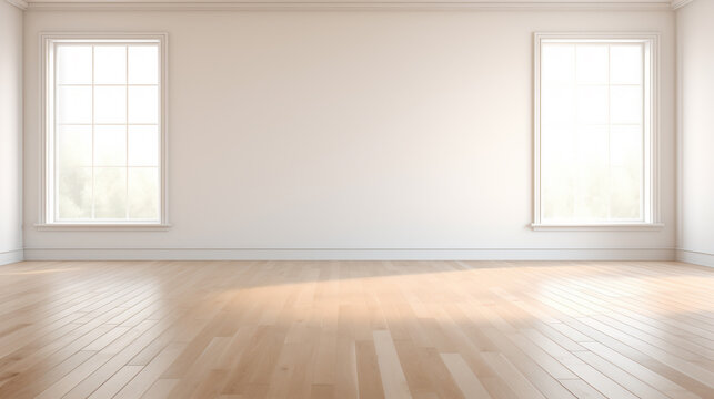 empty room with wooden floor