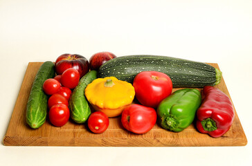 vegetables on a cutting board