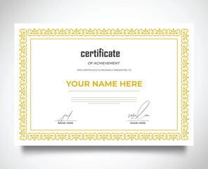Free vector flat certificate template