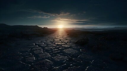 Der goldene Pfad: Ein Spaziergang zum Sonnenuntergang