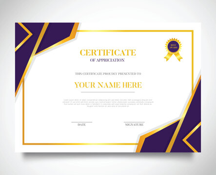 Free vector gradient golden luxury certificate - Powered by Adobe