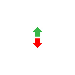 Green and red arrow