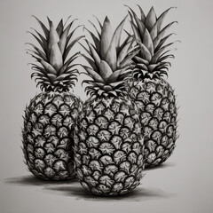 sketch of pineapple