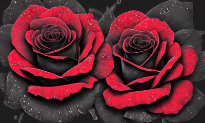 red rose on black background