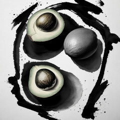 Avocado painting