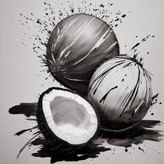 Coconut painting