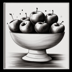 bowl of apples painting