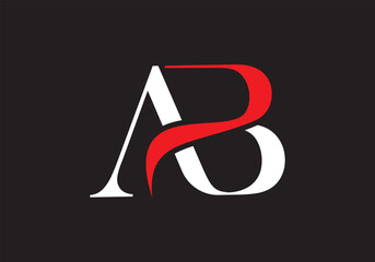 creative AB letter design for your business
