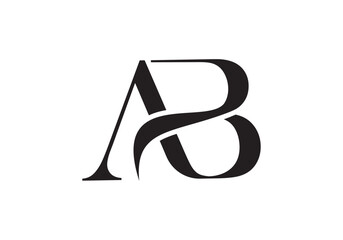 creative AB letter design for your business