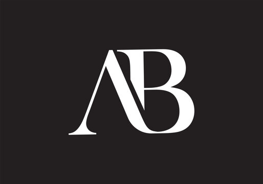 creative AB letter design for your business