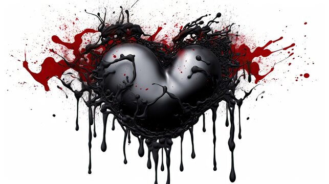 gothic heart, heart shape, broken heart, colorful heart