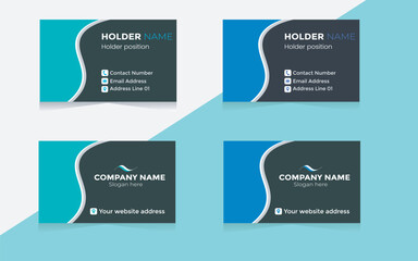 Best digital design modern simple vector minimal creative illustration personal information office visiting card template  