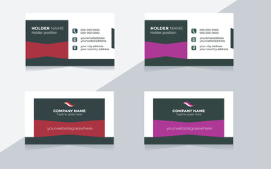Best digital design modern simple vector minimal creative illustration personal information office visiting card template  