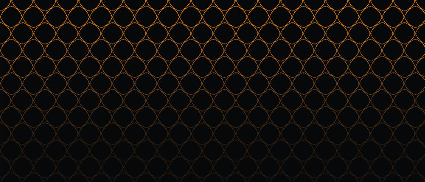 metal grid background, Black Background seamless pattern design  geometric line abstract gold luxury color vector. Concept geometry pattern with line.