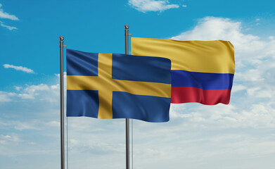 Colombia and Sweden flag