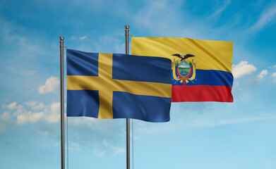 Ecuador and Sweden flag