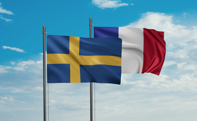 Sweden and France flag