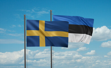 Estonia and Sweden flag
