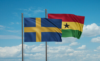 Ghana and Sweden flag