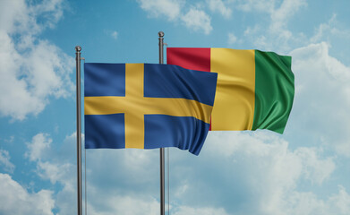 Guinea and Sweden flag