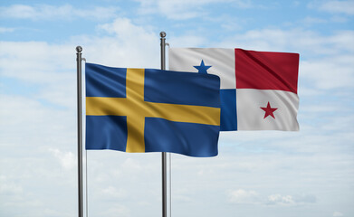 Panama and Sweden flag