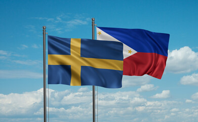 Philippines and Sweden flag