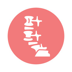 Spondylolisthesis line icon. Isolated vector element.