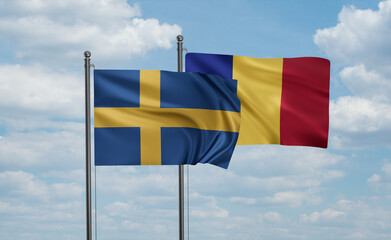 Romania and Sweden flag