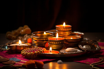 Diwali Exchange of Blessings, Diwali, symbols Generative AI