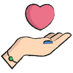 Hand drawn Care icon