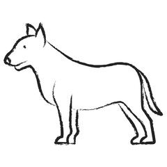 Hand drawn Bull Terrier dog icon