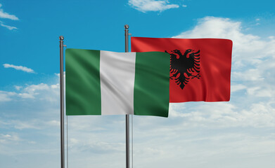 Nigeria and Albania national flag