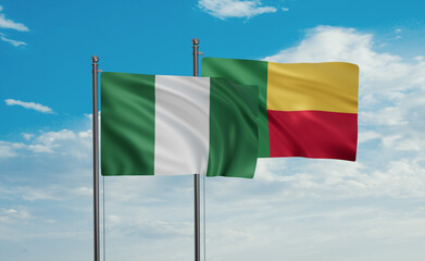 Benin and Nigeria flag