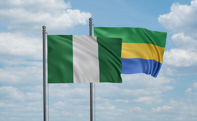 Gabon and Nigeria flag