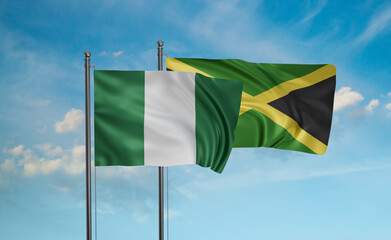 Jamaica and Nigeria flag