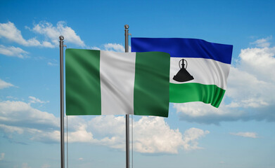 Lesotho and Nigeria flag