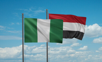 Yemen and Nigeria flag