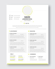 Clean and modern resume portfolio or cv template
