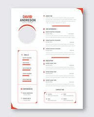Clean and modern resume portfolio or cv template