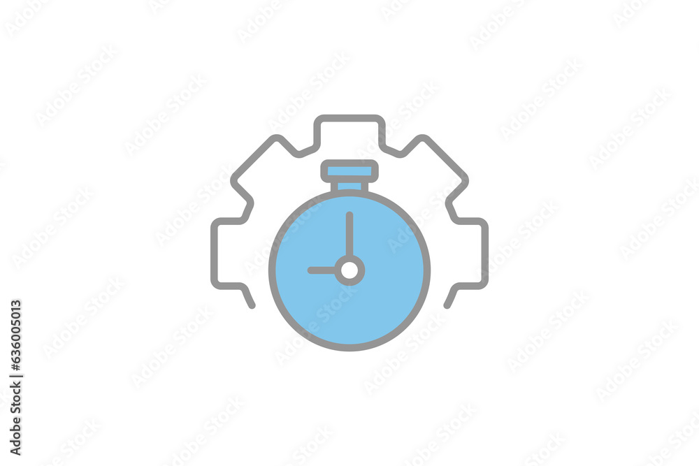 Poster time management icon. icon related to assessment. suitable for web site design, app, user interfaces