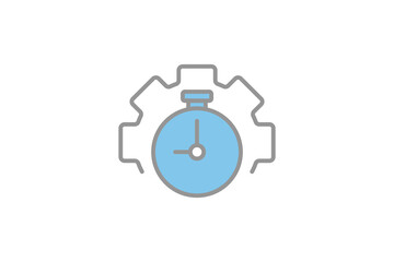 Time Management Icon. Icon related to assessment. suitable for web site design, app, user interfaces. flat line icon style. Simple vector design editable