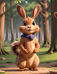 easter bunny in the garden