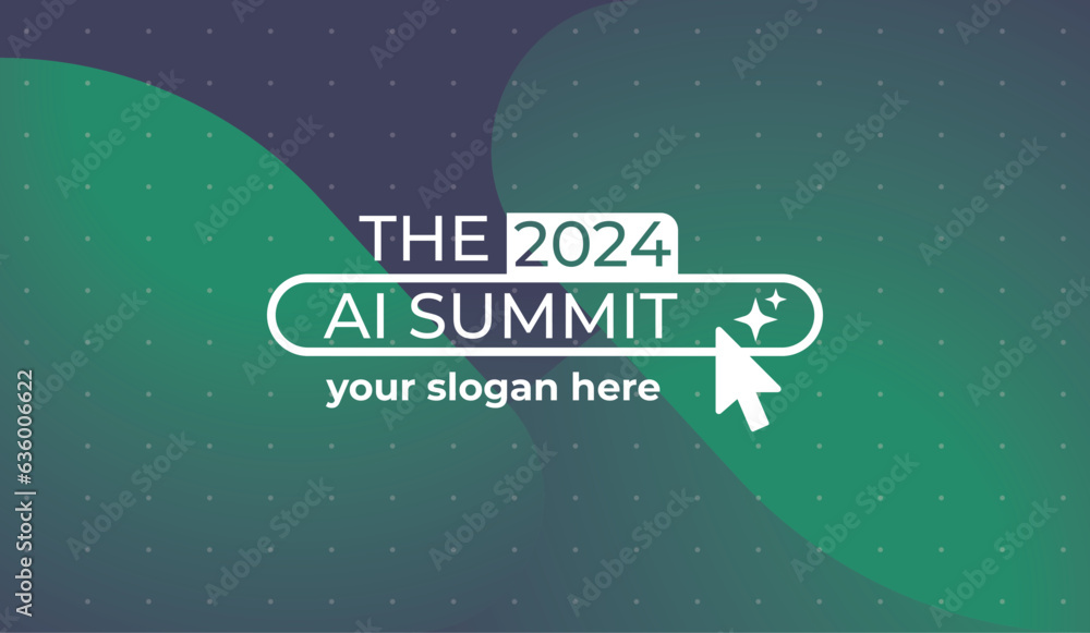 Poster logotype abstract graphic eps vector design of annual event summit and title made for technology and