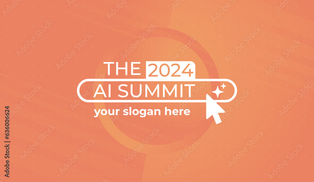 Poster logotype abstract graphic eps vector design of annual event summit and title made for technology and