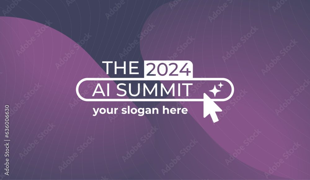 Poster logotype abstract graphic eps vector design of annual event summit and title made for technology and