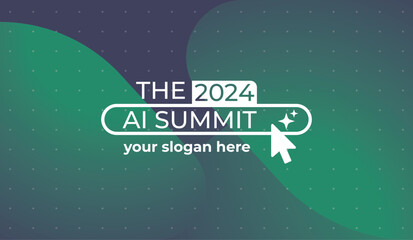 logotype abstract graphic EPS vector design of annual event summit and title made for Technology and AI theme - annual convention for Artificial Intelligence
