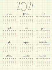 2023 calendar vector design template, simple and clean design. Calendar in German. The week starts on Monday.