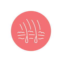 Seborhoeic dermatitis black line icon. Dermatology disease.